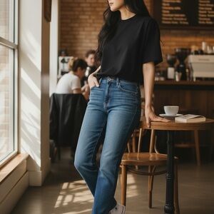 Calvin Klein Dark Blue Straight-Leg Jeans